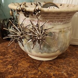 Silver Starburst Earrings